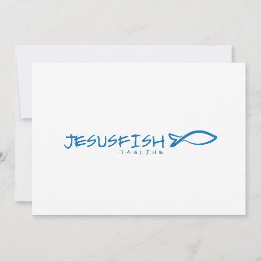 Invitation Modèle du logo Jesus FISH (Dos)