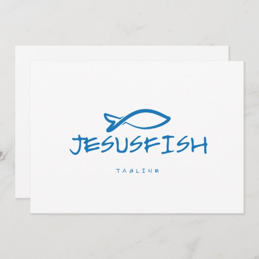 Invitation Modèle du logo Jesus FISH (Devant / Derrière)
