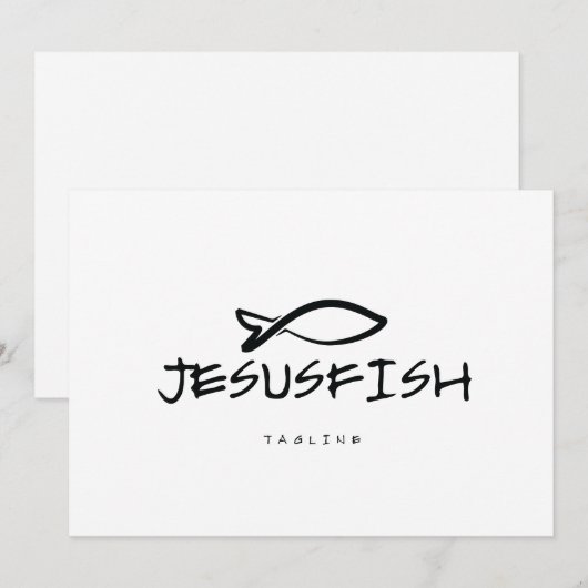 Invitation Modèle du logo Jesus FISH (Devant / Derrière)