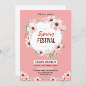 Invitation Modèle du prospectus d'invitation de la fête de pr (Devant / Derrière)