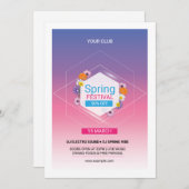 Invitation Modèle du prospectus d'invitation de la fête de pr (Devant / Derrière)