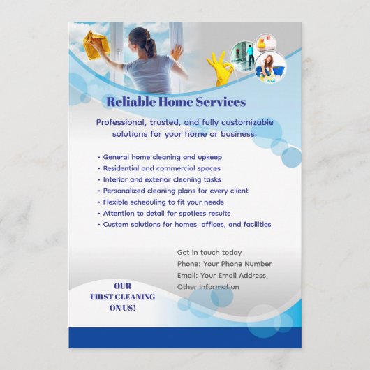 Invitation Modèle éditable professionnel propre (Devant)