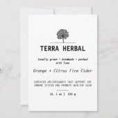 Invitation Modèle Étiquette de produits agricoles (Devant)