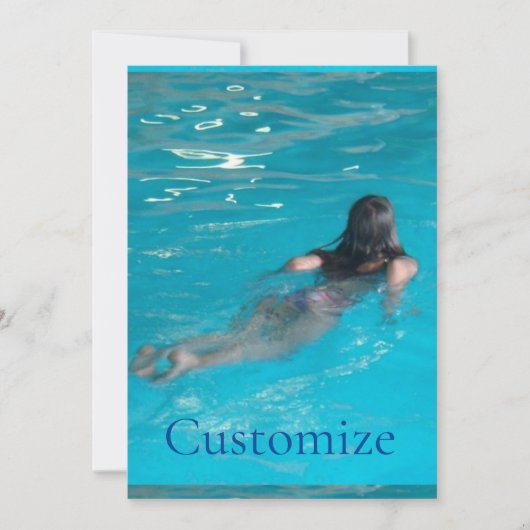 Invitation Modèle féminin natation Thunder_Cove (Devant)