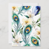 Invitation Modèle fiançailles indien Peacock et jasmine (Dos)