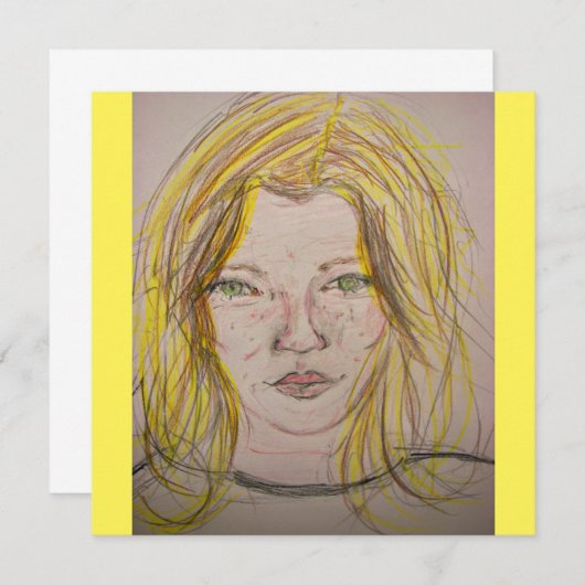 Invitation Modèle fille (Devant / Derrière)