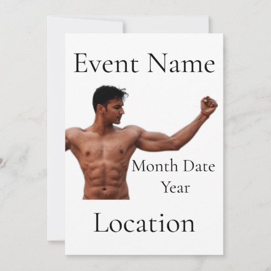 Invitation Modèle Fitness Homme Thunder_Cove (Devant)