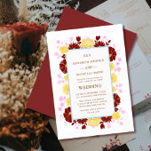 Invitation modèle fleuri unique coloré