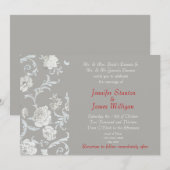 Invitation Modèle floral (Devant / Derrière)