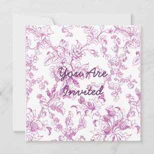 Invitation Modèle floral rose Chintz