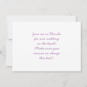 Invitation Modèle floral rose Chintz (Dos)