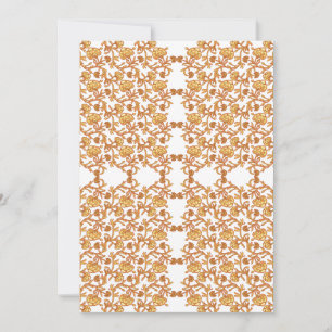 Invitation Modèle floral symétrique avec motif orange