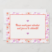 Invitation Modèle floral tropical Mango Orange pour l'annonce (Dos)