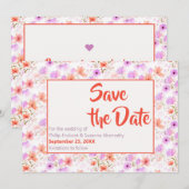 Invitation Modèle floral tropical Mango Orange pour l'annonce (Devant / Derrière)