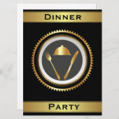 Invitation Modèle formel d'invitation de dîner (Devant / Derrière)