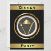 Invitation Modèle formel d'invitation de dîner (Devant)