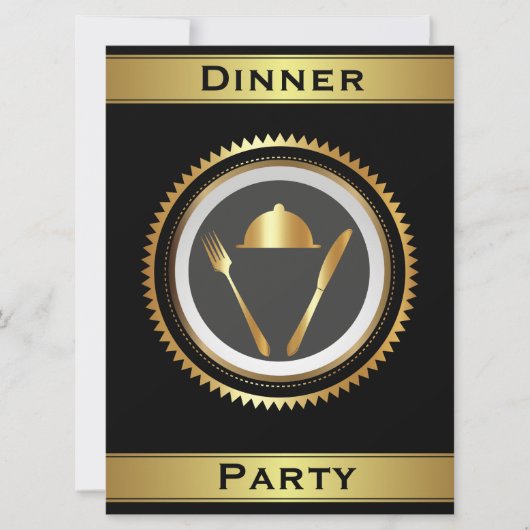 Invitation Modèle formel d'invitation de dîner (Devant)