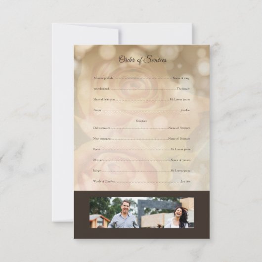 Invitation Modèle funéraire commémoratif (Dos)