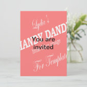 Invitation modèle - Garder (Debout devant)