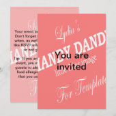 Invitation modèle - Garder (Devant / Derrière)