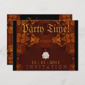 Invitation Modèle gothique médiéval d'invitation de partie (Devant / Derrière)