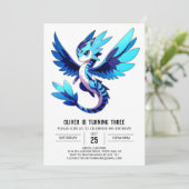 Invitation Modèle Imaginaire Dragon Anniversaire (Debout devant)