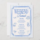 Invitation Modèle Itinéraire du Bachelorette Party, Bach Club (Dos)