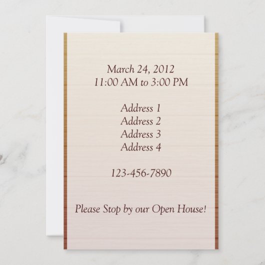 Invitation Modèle Ma maison Immo (Dos)