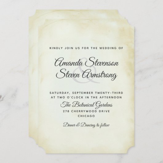 INVITATION MODÈLE MARIAGE 2 (Devant / Derrière)