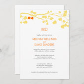 Invitation Modèle Mariage de automne Rustique Jaune Et Orange (Devant / Derrière)