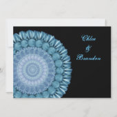 Invitation Modèle Mariage de la roue bleue Gazania Daisy (Dos)
