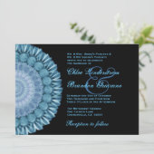 Invitation Modèle Mariage de la roue bleue Gazania Daisy (Debout devant)