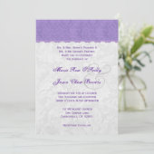 Invitation Modèle Mariage Lavender Purple et Silver V2 (Debout devant)