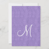 Invitation Modèle Mariage Lavender Purple et Silver V2 (Dos)