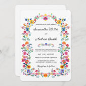 Invitation Modèle Mariage rustique mexicain (Devant / Derrière)