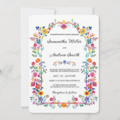 Invitation Modèle Mariage rustique mexicain (Devant)