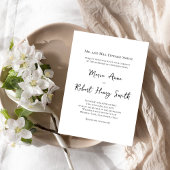 Invitation Modèle Mariage simple noir et blanc