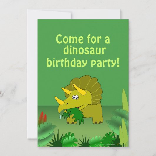 Invitation Modèle mignon d'invitations de fête d'anniversaire (Devant)