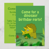 Invitation Modèle mignon d'invitations de fête d'anniversaire (Devant / Derrière)