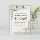 Invitation Modèle mignon et Baby shower (Debout devant)