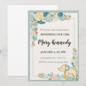 Invitation Modèle mignon et Baby shower (Devant / Derrière)