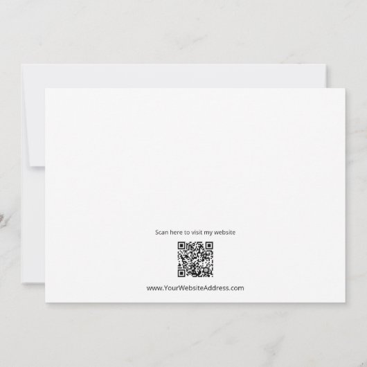 Invitation Modèle moderne Actor 5 Photos QR Code Back Comp Ca (Dos)