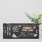 Invitation Modèle modifiable de billet pour soirée cinéma (Debout devant)