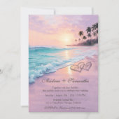 Invitation Modèle modifiable de mariage sur la plage (Devant)