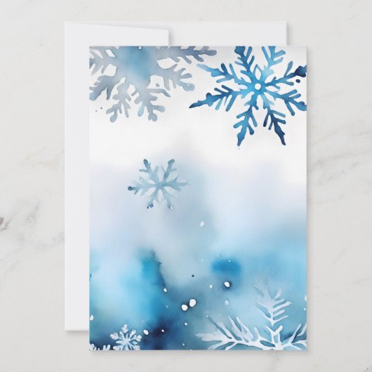 Invitation Modèle modifiable pour l'anniversaire d'hiver du p (Dos)