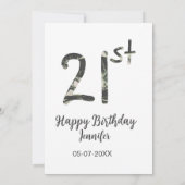 Invitation modèle noir pour 21e anniversaire ajouter nom date (Dos)