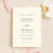 Invitation modèle numérique à la crème chic