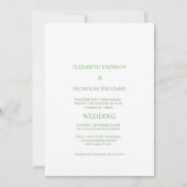 Invitation modèle numérique vert sage (Devant)