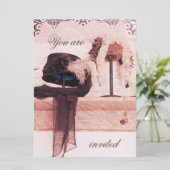 Invitation Modèle nuptiale d'invitation de douche de (Debout devant)