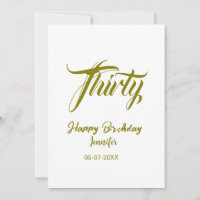 modèle or 30e anniversaire ajouter nom date année